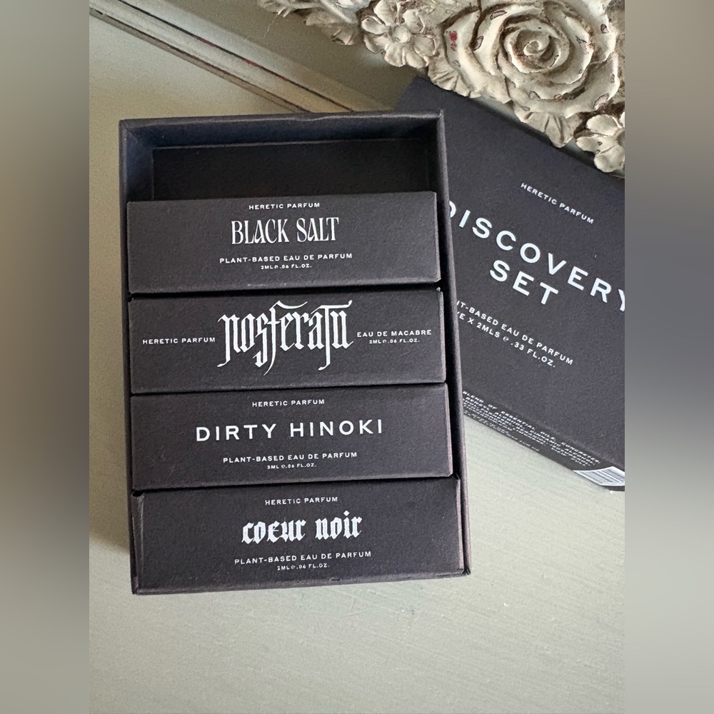 Heretic Parfum Discovery Set - Coeur Noir, Black Salt, Dirty Hinoki, Nosferatu